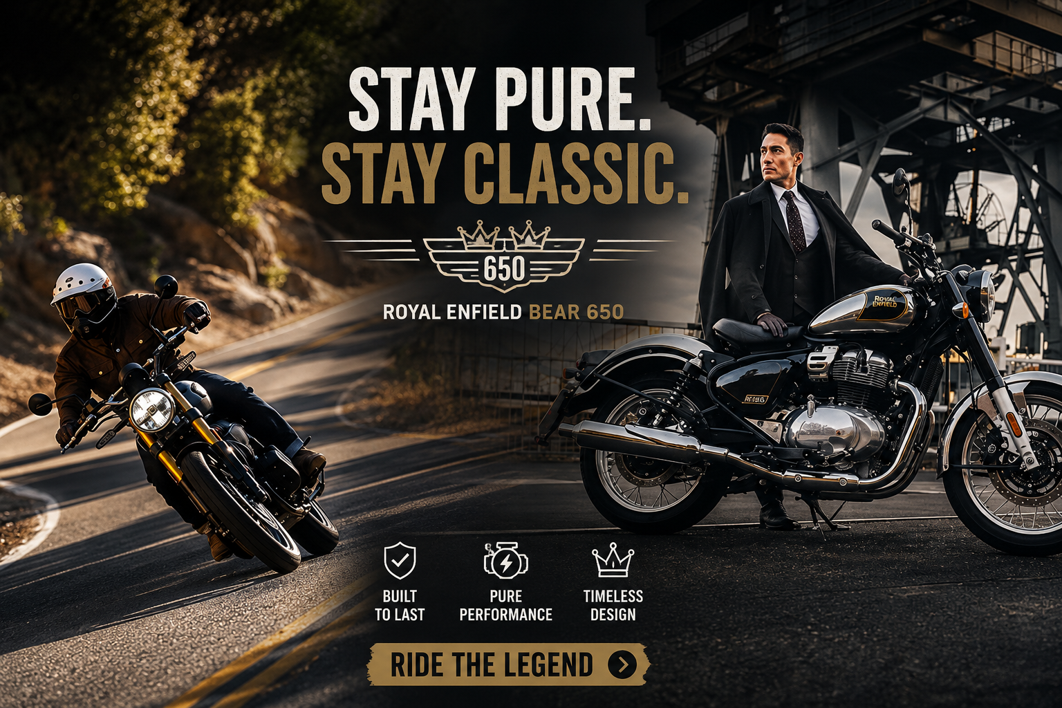 Royal Enfield Bear 650 and Classic 650 side by side comparison