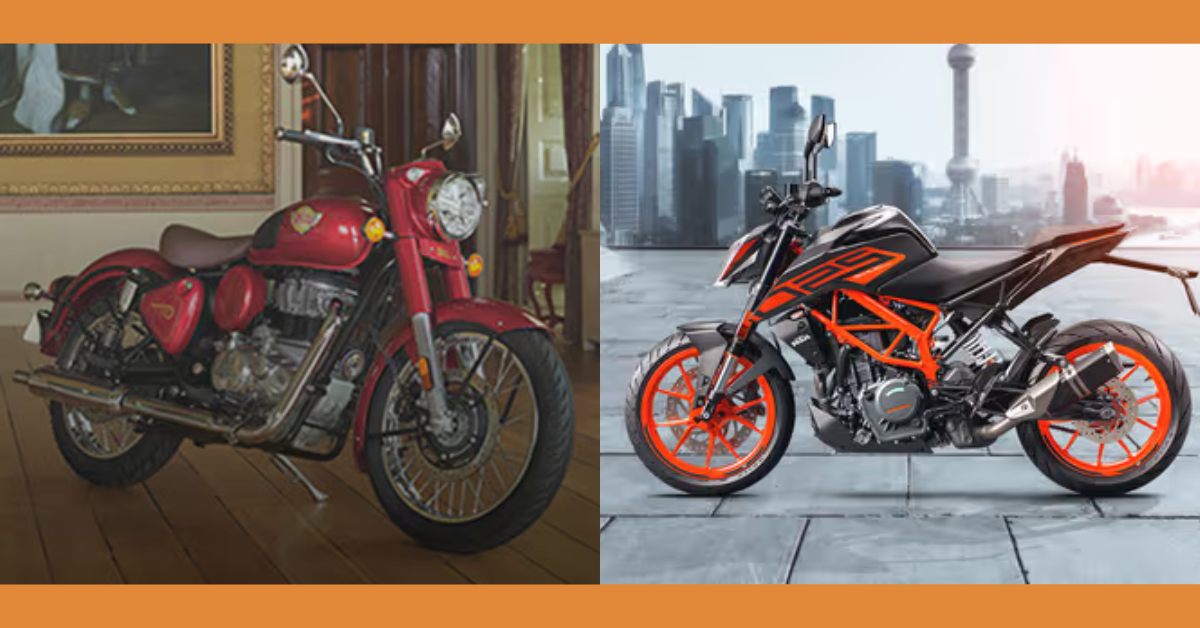 Royal Enfield Bullet 350 vs KTM 250 Duke Price
