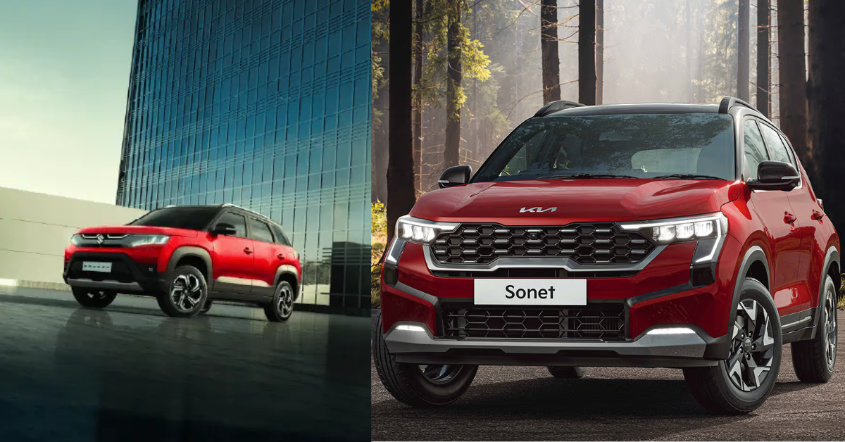 Kia Sonet Vs Maruti Brezza