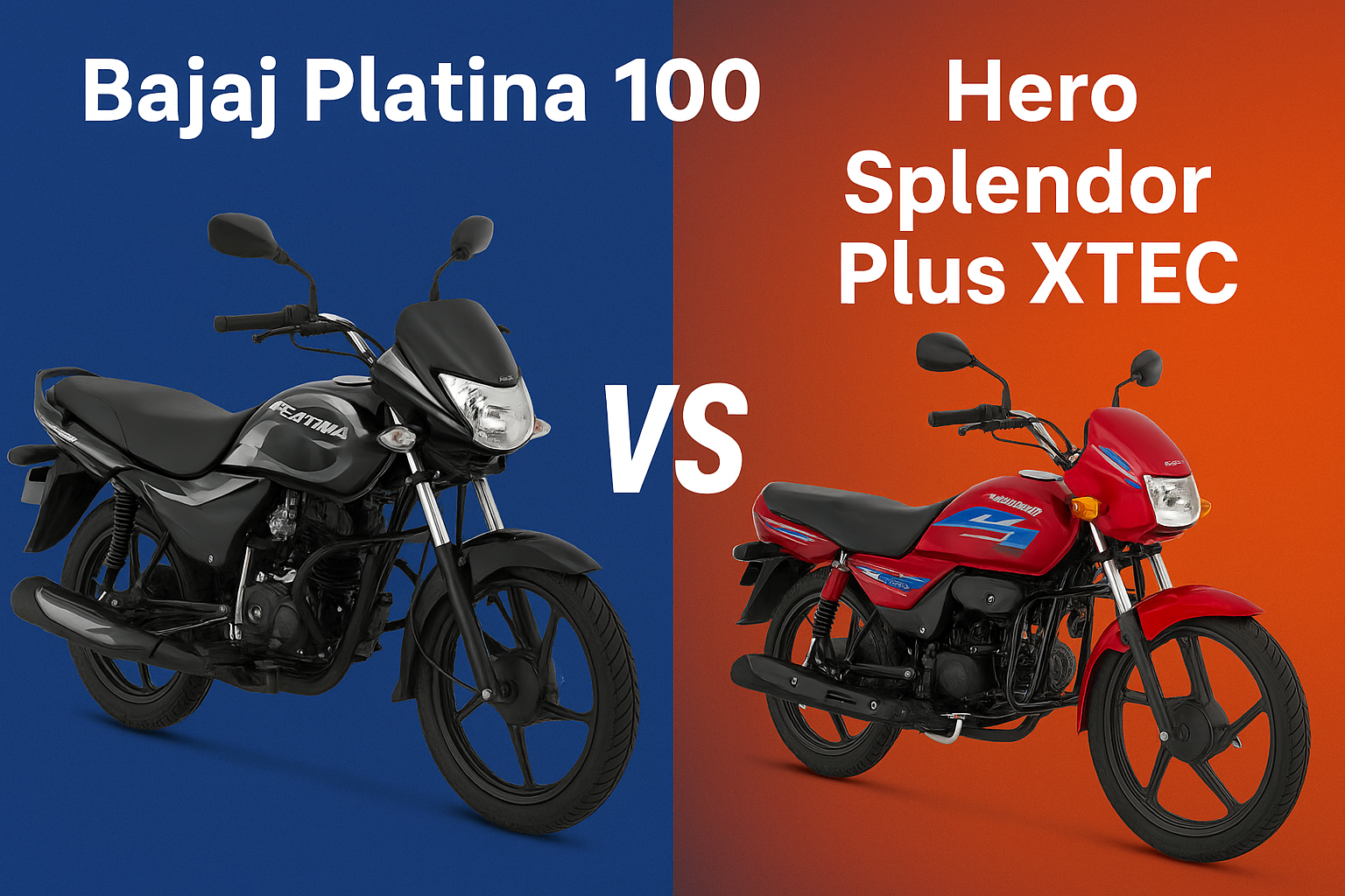Bajaj Platina 100 vs Hero Splendor Plus XTEC