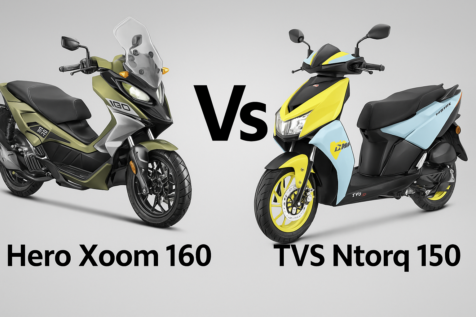 TVS Ntorq 150 Vs Hero Xoom 160