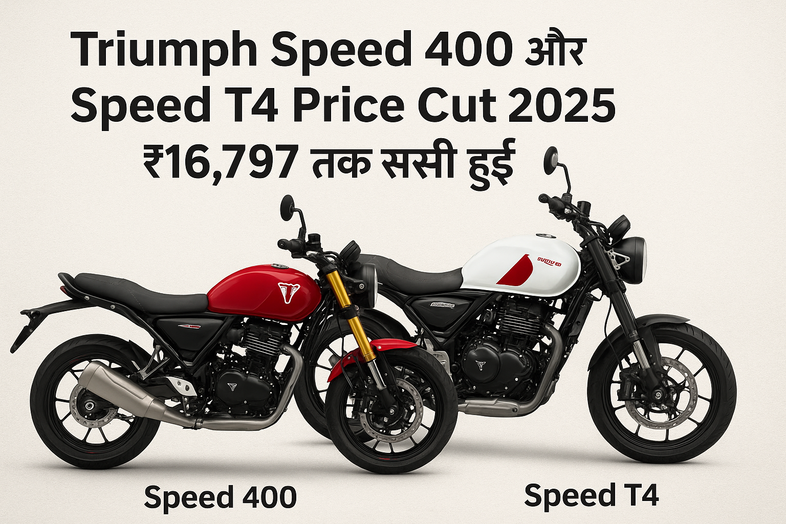 Triumph Speed 400 & Speed T4 Price Cut 2025