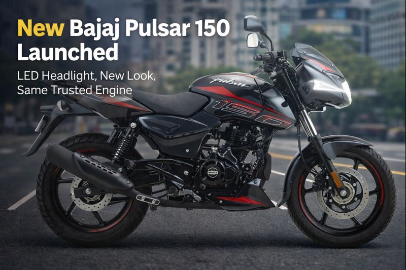 New Bajaj Pulsar 150 Launched with updated LED headlight and sporty design
