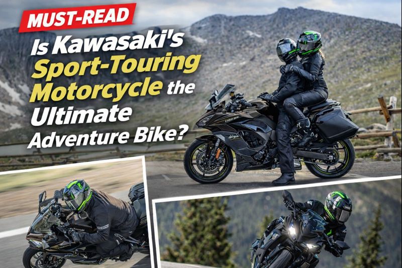 2026 Kawasaki Ninja 1100SX sports touring bike in black and gold color launched in India at Rs 14.42 lakh with E20 engine