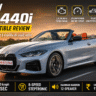 BMW M440i Convertible Review India – luxury open roof sports car on highway