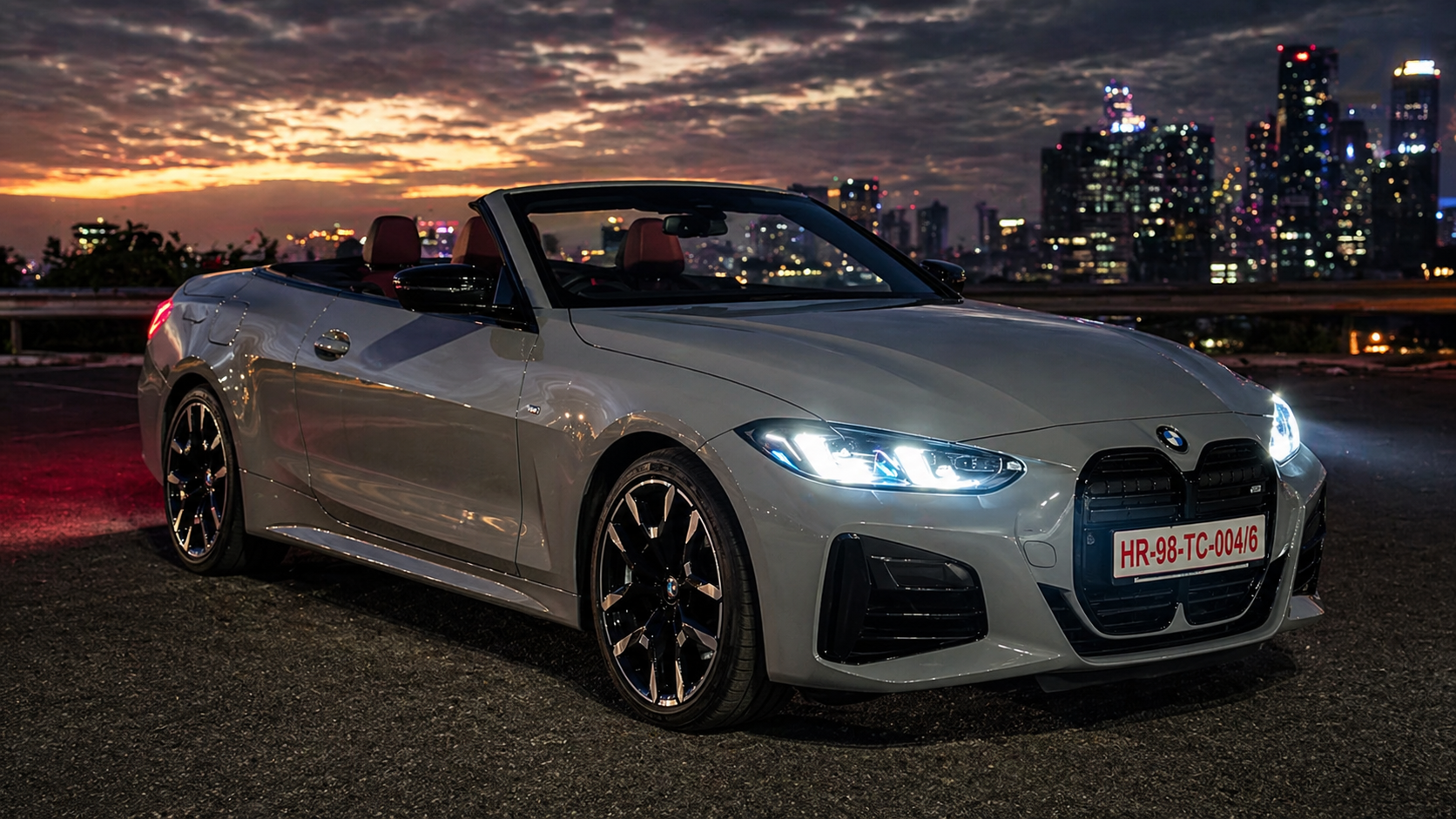 BMW M440i Convertible open roof luxury car review image