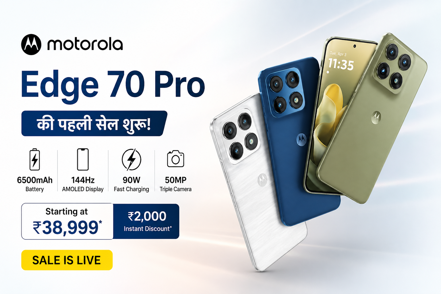 “Motorola Edge 70 Pro Sale Live – 6500mAh Battery Beast!”