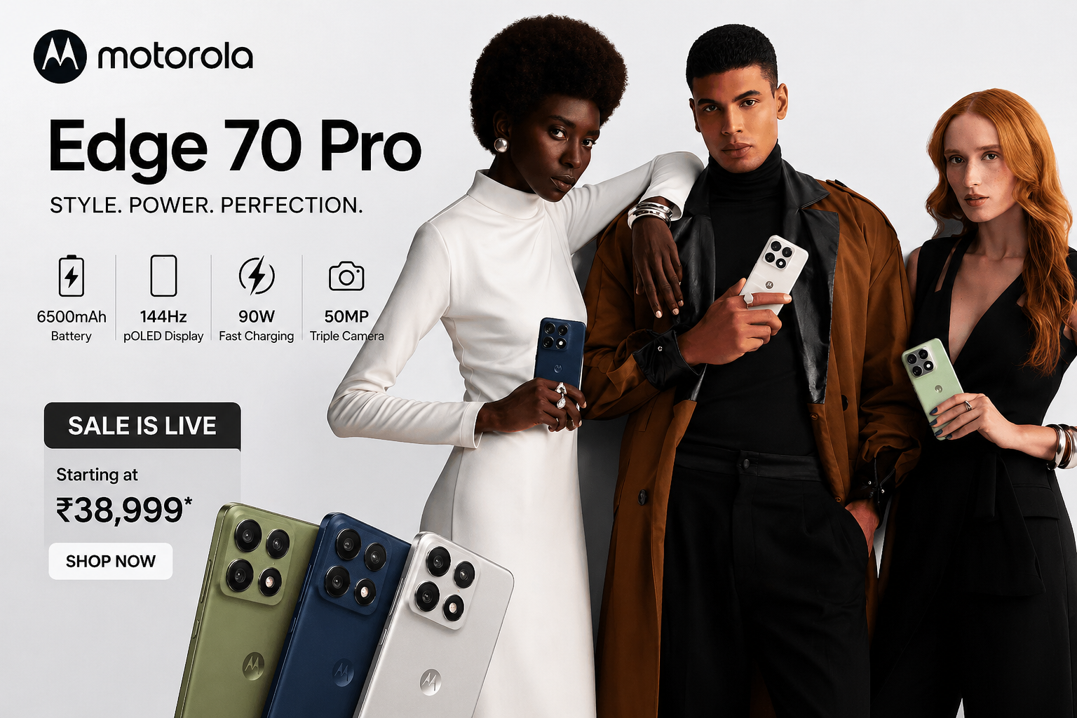 “6500mAh Battery + 144Hz Display – Edge 70 Pro धमाका!”