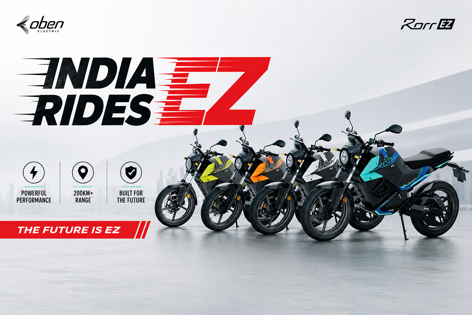 Oben Electric Rorr EZ के अलग-अलग कलर ऑप्शन और डिजाइन वेरिएंट