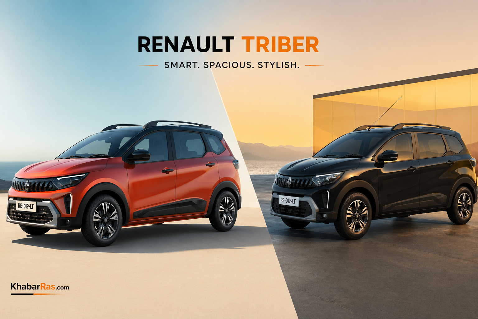 Renault Triber 2026 interior dual tone dashboard touchscreen