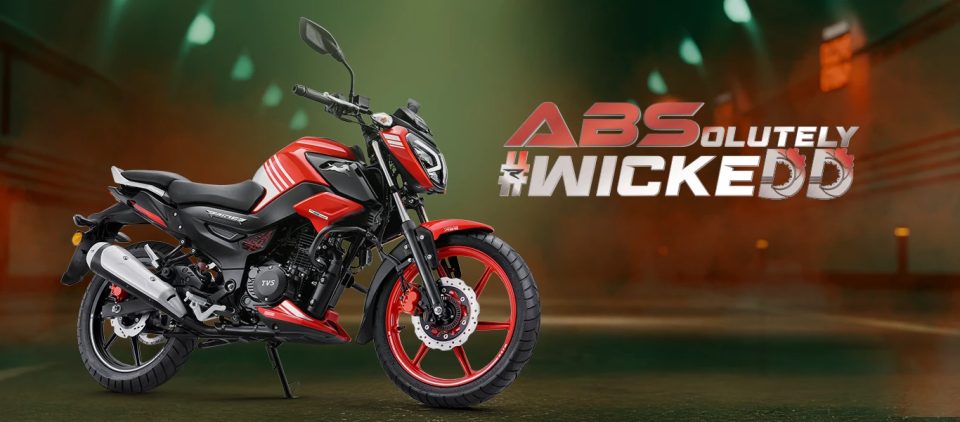 2026 TVS Raider 125 in Nitro Green color with full bike view