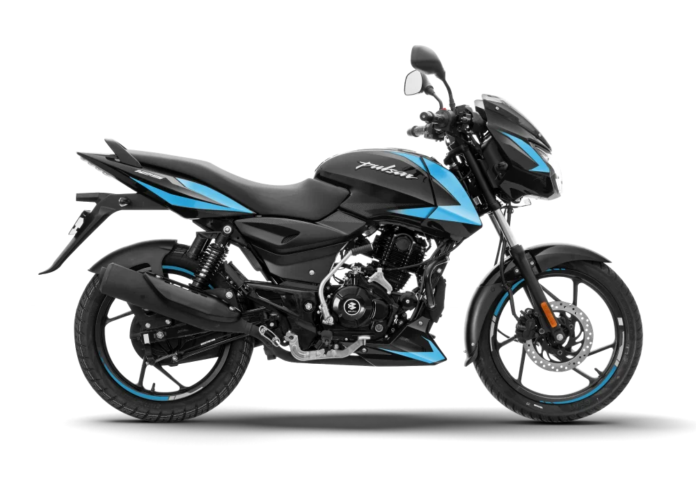 Black 125cc commuter bike stylish design high mileage
