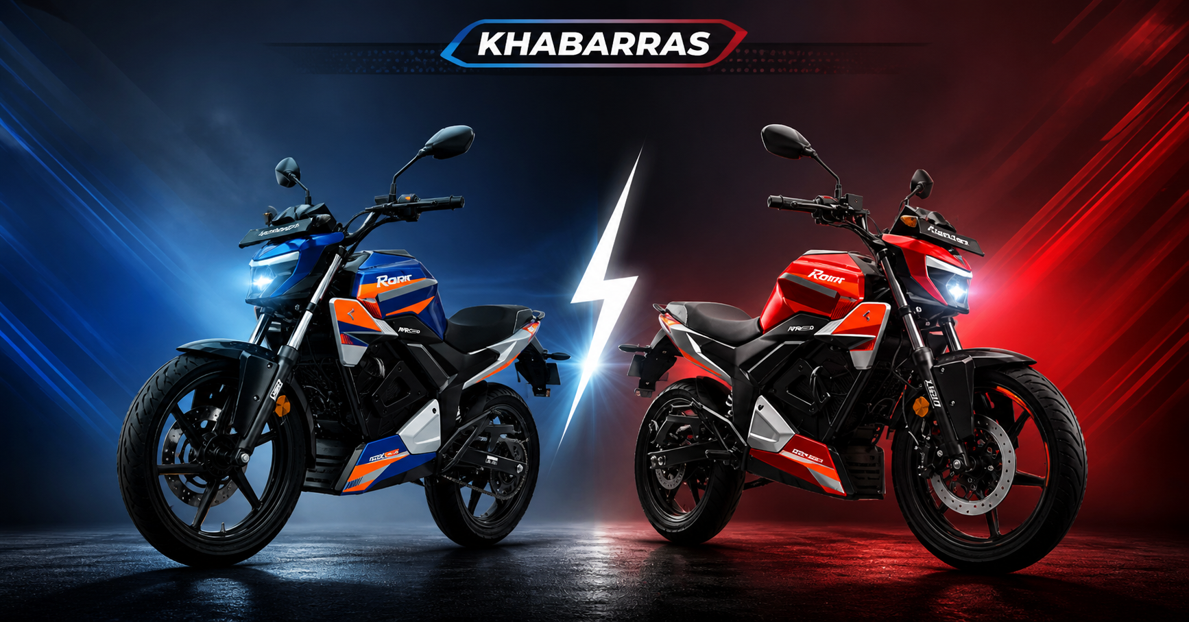 Oben Rorr EVO blue color electric motorcycle side view design and styling