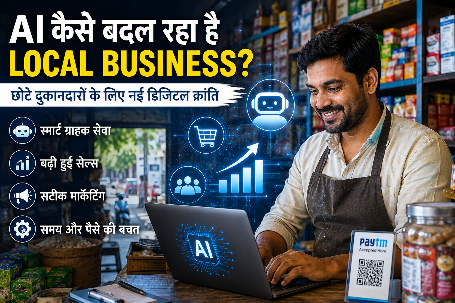 AI technology की मदद से smart बनता भारतीय local business और बढ़ती दुकान की sales