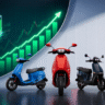 Ola Electric Share Price April 2026 growth EV scooters rising chart India market recovery