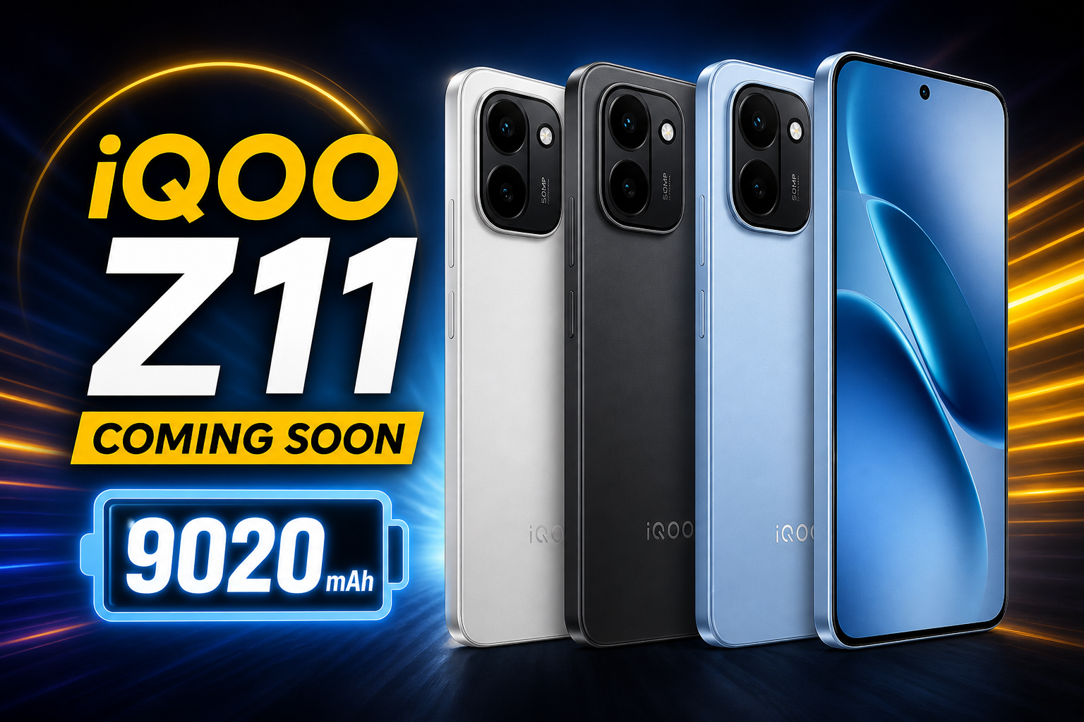 iQOO Z11 launch date in India smartphone with 9020mAh battery and premium design