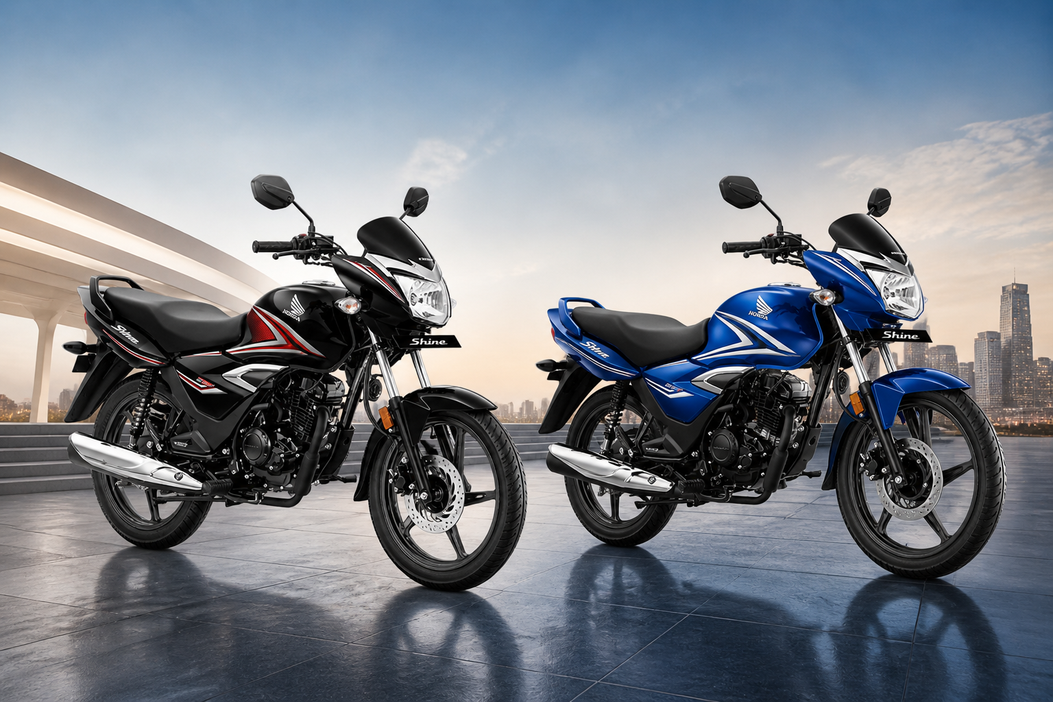 Honda Shine price India 2026 red bike showroom style feature image with premium commuter look
