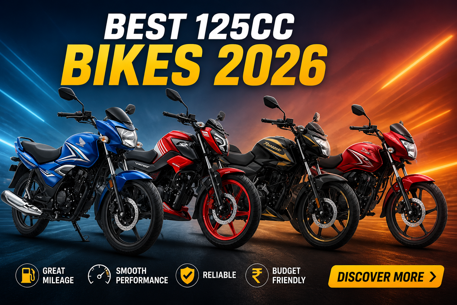 Best 125cc बाइक Models 2026 featuring stylish commuter bike with high mileage and sporty design