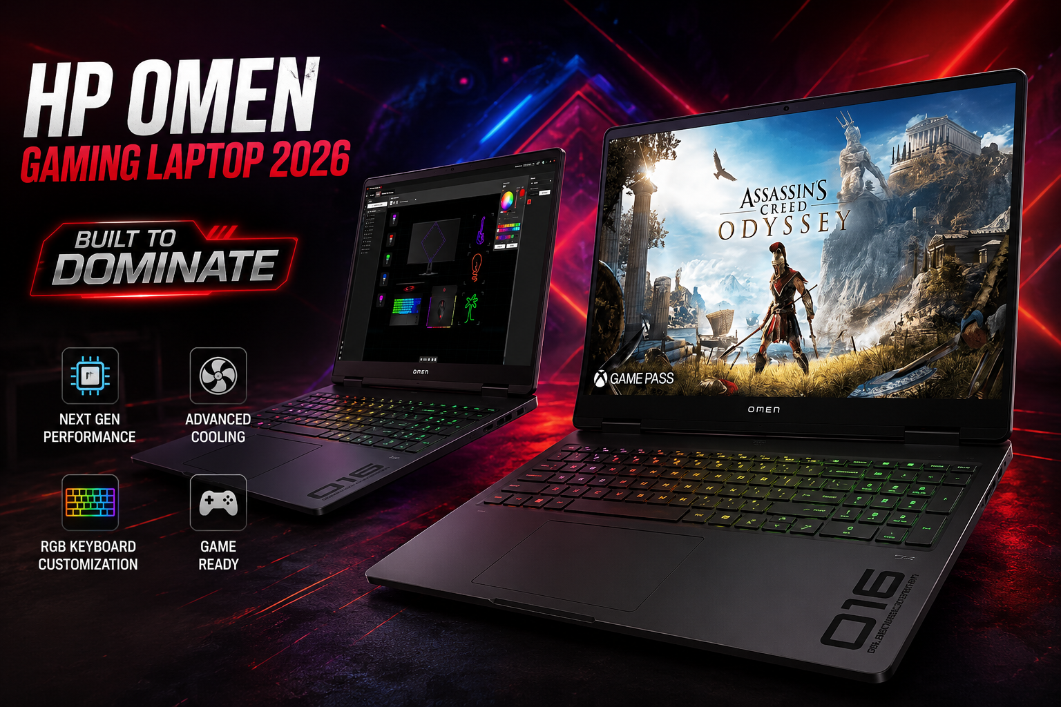 HP Omen Gaming Laptop 2026 with RGB keyboard