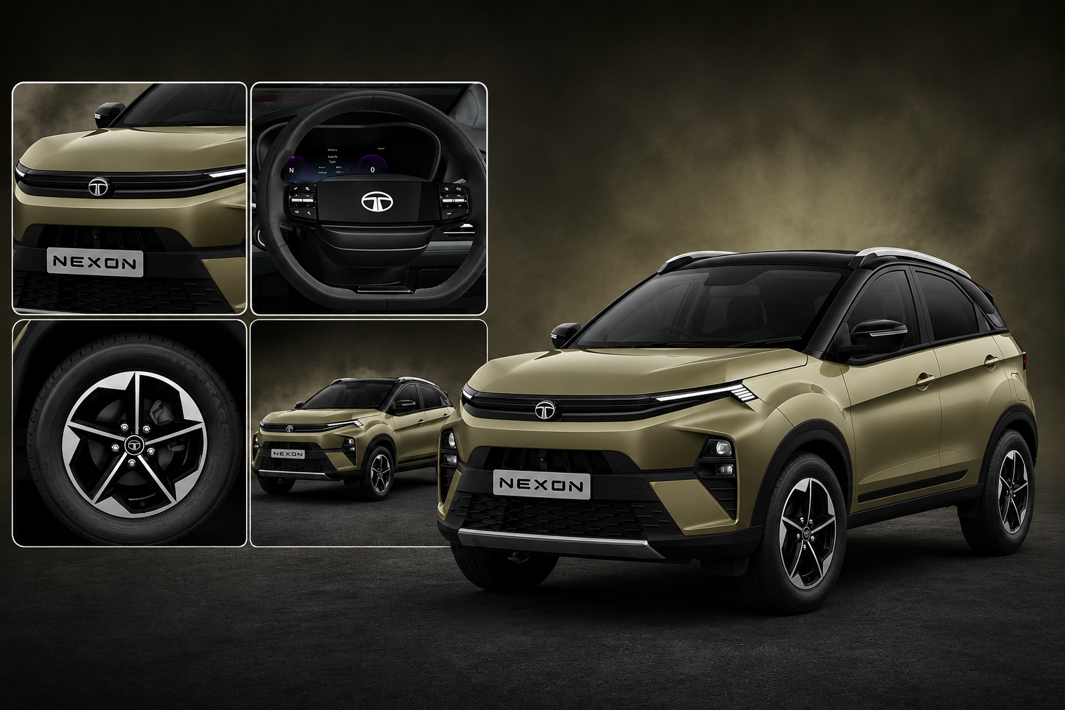 Tata Nexon Pure+ PS feature image with panoramic sunroof and premium SUV design